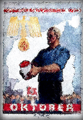 Vignette du secours d hiver allemand du mois de Novembre, Jeune hitlérien au tambour avec brassard swastika et aigle Winterhilfswerk