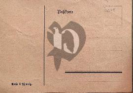 Verso carte postale vierge