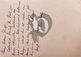 Verso carte postale ancienne utilisé lettre écris en  Allemand