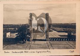 Recto carte postale entrée du stade olympique Berlin 1936