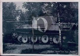 recto carte postale ancienne	char panther panzer Allemand seconde guerre mondiale 1940