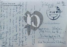 Verso carte postale utilisé écrit en Sutterlin inscription Feldpost poste militaire de campagne 1940