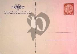 Verso carte postale vierge timbre pré-imprimé deutsche reich et logo du winterhilfswerk 1934