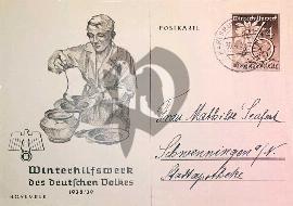 Recto carte postale ancienne Winterhilfswerk des deutschen Volkes 1939 Novembre