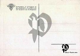 Verso carte postale ancienne vierge inscription NSFK Nationalsozialistisches Fliegerkorps avec logo NSFK NSDAP 3 Reich