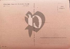 Verso carte postale ancienne vierge inscription Munchen Haus der Deutschen Kunst