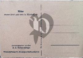 Verso carte postale vierge Ritter Winterhilfswerk der deutschen Volkes 1933/34