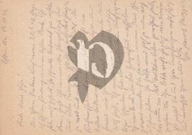 Verso carte postale utilisé écriture Allemande 1943