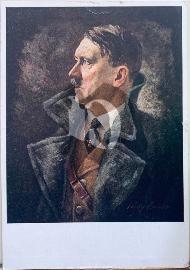 Recto carte postale peinture Hitler de Willy Erner