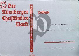 Verso carte postale vierge Spandel inscription der nürnberger Christkindlesmarkt