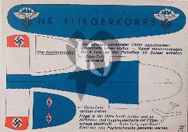 Recto carte postale ancienne	modéle d'avion planeur a découper et construire