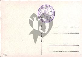 Verso carte postale ancienne vierge, tampon oktoberfest Munchen 1940