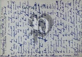 Verso carte postale ancienne écrite en français sans timbre ni tampon 12/9/17