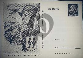 Recto carte postale ancienne Soldat de la Marine NARVIK avec la décoration SS tampon tag der briefmarke 1941