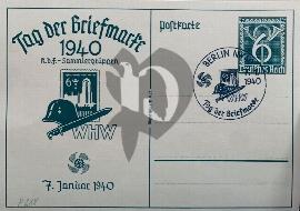 Recto carte postale ancienne Tag der briefmarke kdf sammlergruppen 1940