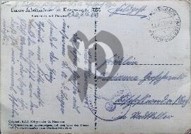 Verso carte postale ancienne Feldpost du RAD poste militaire allemand