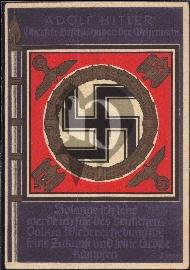 Recto carte postale ancienne Inscription Adolf Hitler Commandant suprême de la Wehrmacht 1942 dessin de Gottfried Klein drapeaux et étendarts de l'armée allemande