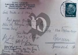Verso carte postale timbré Hindenburg Deustches Reich