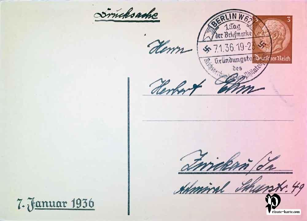 Tag der Briefmarke 7 Januar 1936