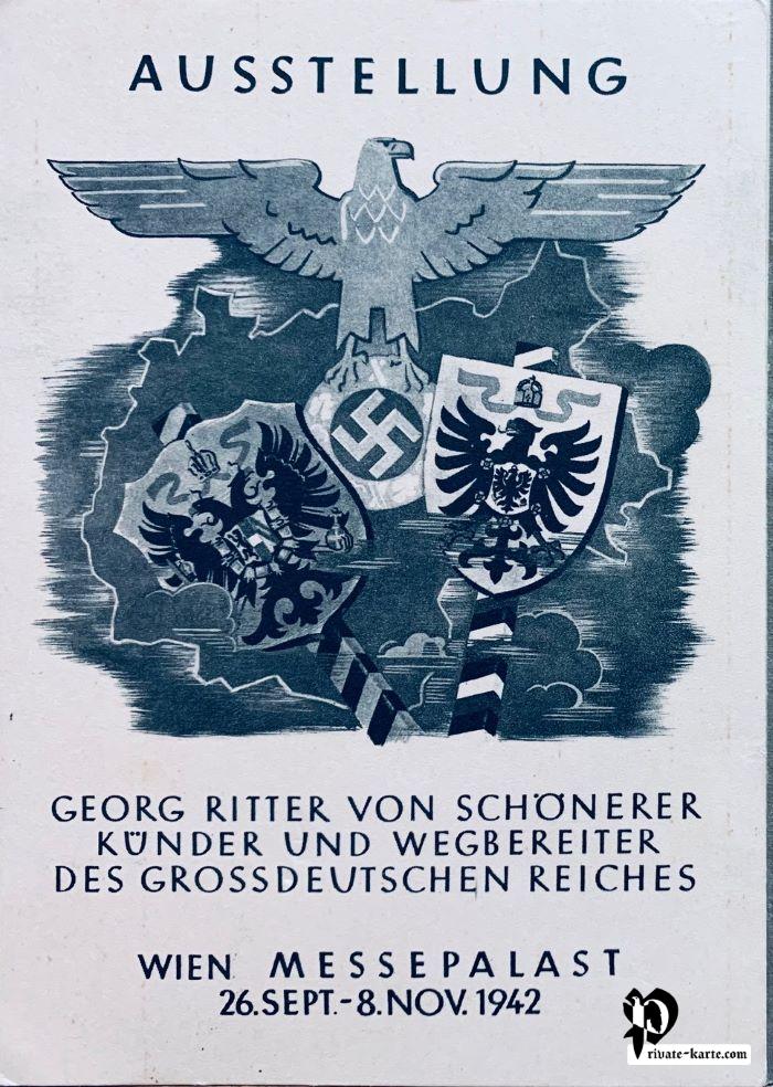 Recto carte postale aigle croix gammée carte grand reich allemand 1942